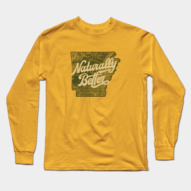 Arkansas, Naturally Better Long Sleeve T-Shirt by rt-shirts